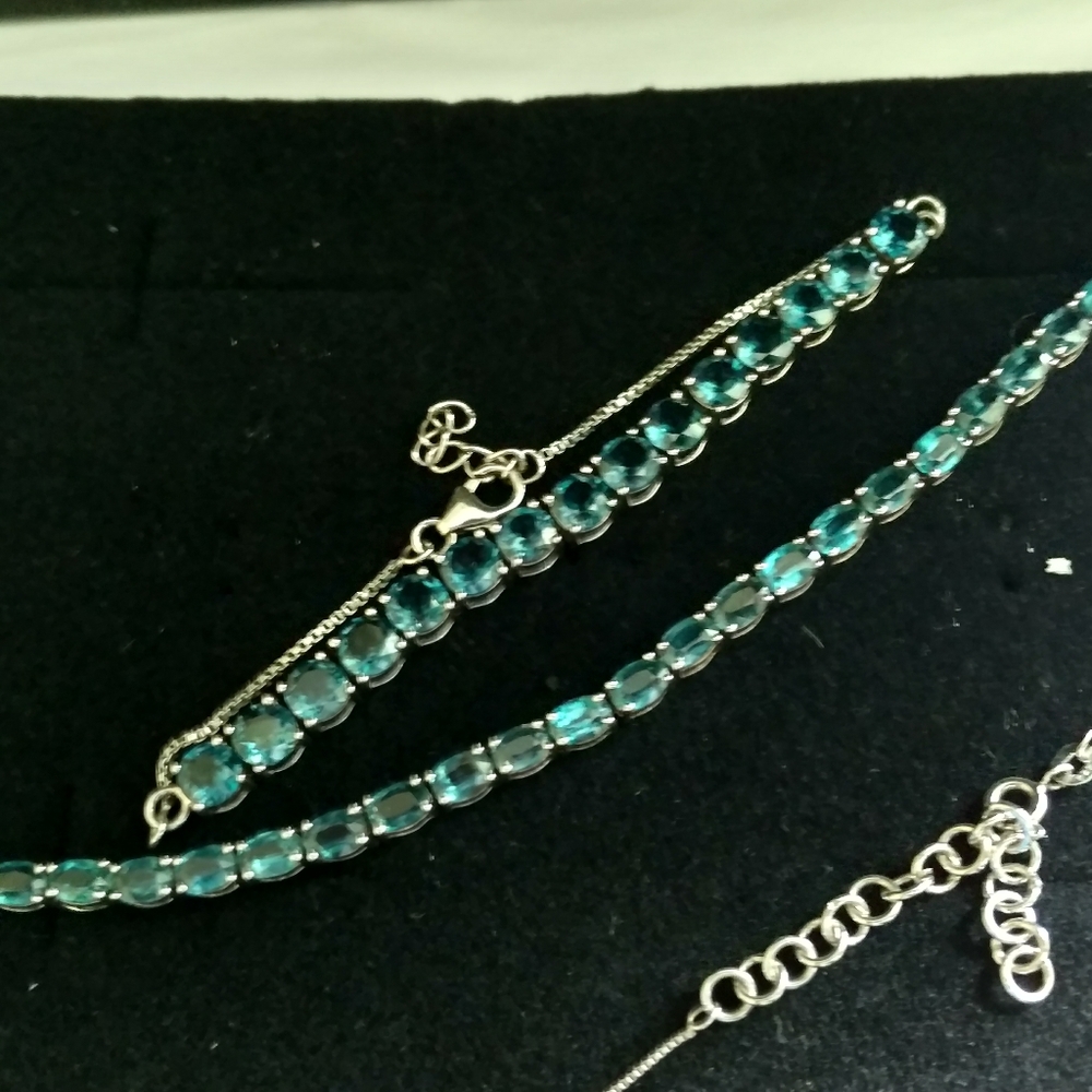 London Blue necklace with bracelet